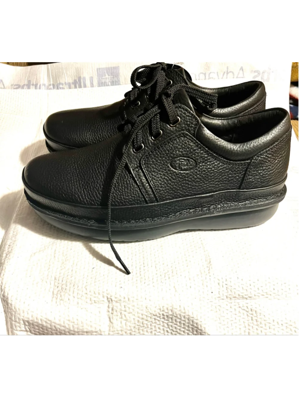 NWOB Propet Villager Ortholite Men’s Black Leather Oxford Shoes Size 12 X(3E)